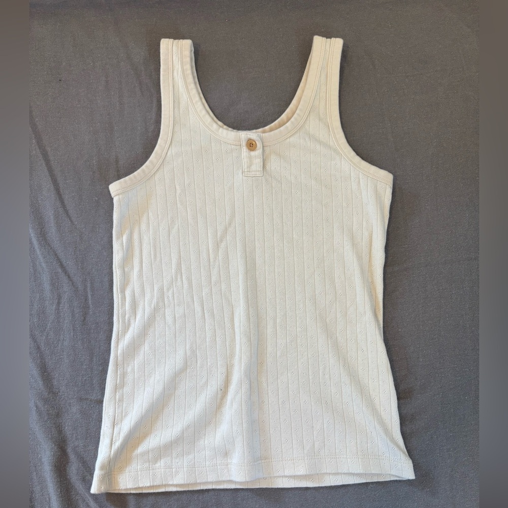 Everlane organic cotton pointelle tank